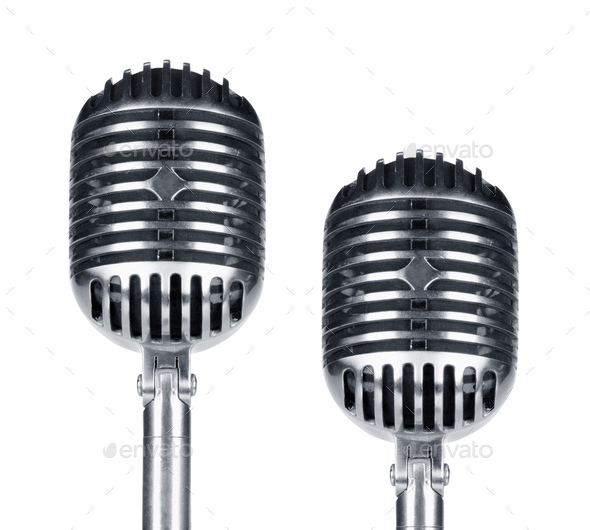 Retro Microphone Stock Photo By Ozaiachin Photodune